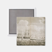 Aussicht auf die "Racehorse" und "Carcass", August Magnet (Vorderseite/Rückseite)