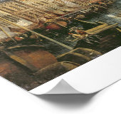 Aussicht auf die Rialto-Brücke in Venedig Poster (Ecke)
