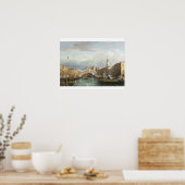Aussicht auf die Rialto-Brücke in Venedig Poster (Küche)