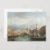 Aussicht auf die Rialto-Brücke in Venedig Postkarte (Vorne/Hinten)