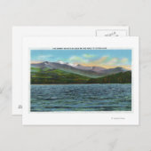 Aussicht auf die schneebedeckte Mts von der Tupper Postkarte (Vorne/Hinten)