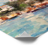 Aussicht auf die Seen von Skiathos Altem Hafen Poster (Ecke)