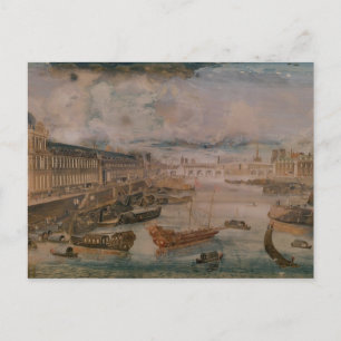 Aussicht auf die Seine, die Grande Galerie von Lou Postkarte