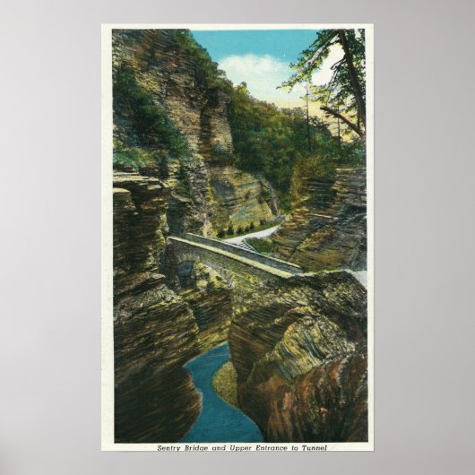 Aussicht auf die Sentry Bridge und den Obertunnel Poster (Vorne)