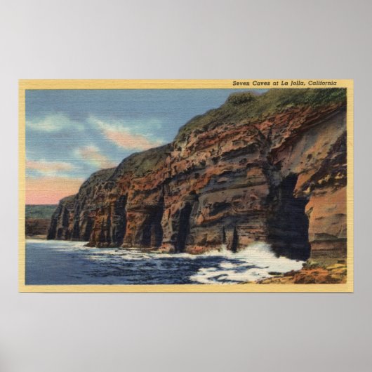 Aussicht auf die sieben Höhlen Poster (Vorne)
