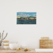 Aussicht auf die Siuslaw-Brücke Poster (Küche)