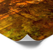 Aussicht auf die Skyline der Stadt bei Dämmerung Poster (Ecke)