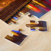 Aussicht auf die Skyline der Stadt bei Nacht Puzzle (Seite)