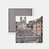 Aussicht auf die Spanische Treppe oder Scalinata Magnet (Vorderseite/Rückseite)