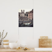 Aussicht auf die Spanische Treppe oder Scalinata Poster (Küche)