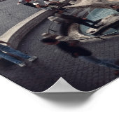 Aussicht auf die Spanische Treppe oder Scalinata Poster (Ecke)