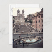 Aussicht auf die Spanische Treppe oder Scalinata Postkarte (Vorne/Hinten)