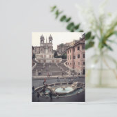 Aussicht auf die Spanische Treppe oder Scalinata Postkarte (Stehend Vorderseite)