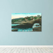 Aussicht auf die Sphinx Head CaveLa Jolla, CA Leinwanddruck (Insitu (Holzboden))