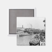Aussicht auf die Spree, Berlin, c.1910 Magnet (Vorderseite/Rückseite)