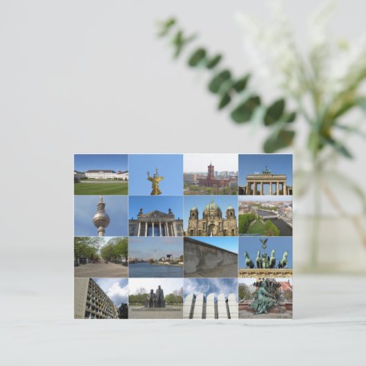 Aussicht auf die Stadt Berlin in Deutschland Postkarte (Stehend Vorderseite)