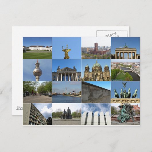 Aussicht auf die Stadt Berlin in Deutschland Postkarte (Vorne/Hinten)