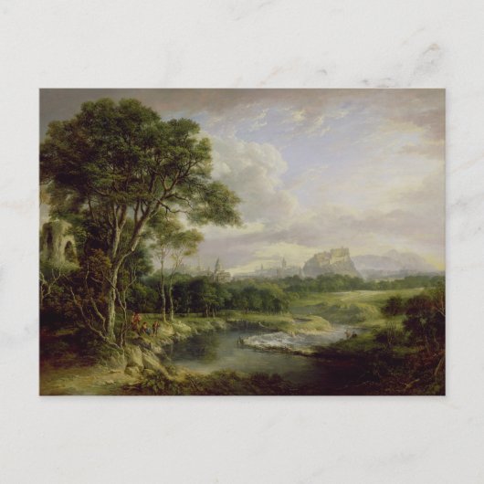 Aussicht auf die Stadt Edinburgh, c.1822 (Öl auf C Postkarte (Vorderseite)