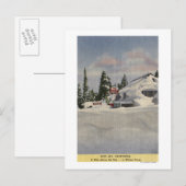 Aussicht auf die Stadt im Winter Postkarte (Vorne/Hinten)