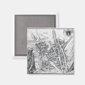 Aussicht auf die Stadt Lüttich Magnet (Vorderseite/Rückseite)