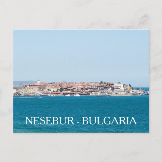 Aussicht auf die Stadt Nesebur, Bulgarien Postkarte (Vorderseite)