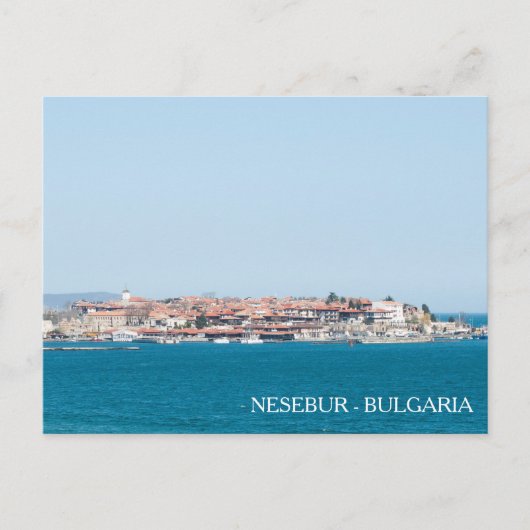 Aussicht auf die Stadt Nesebur, Bulgarien Postkarte (Vorderseite)