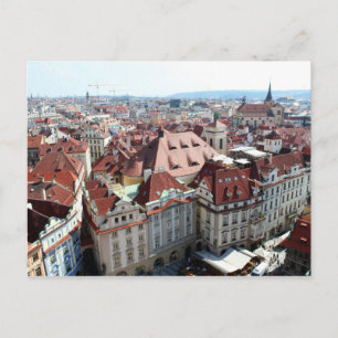Aussicht auf die Stadt Prag in der Hauptstadt in d Postkarte