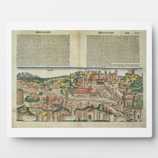 Aussicht auf die Stadt Rom, von der Nürnberger Chr Fotoplatte (Vorderseite)