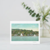 Aussicht auf die Stadt, Segelboote Postkarte (Stehend Vorderseite)