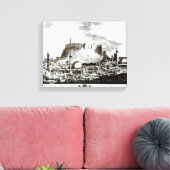 Aussicht auf die Stadt und das Schloss Aleppo, Syr Leinwanddruck (Insitu (Wohnzimmer))