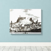 Aussicht auf die Stadt und das Schloss Aleppo, Syr Leinwanddruck (Insitu (Holzboden))