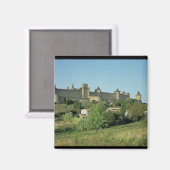 Aussicht auf die Stadtmauern Magnet (Vorderseite/Rückseite)