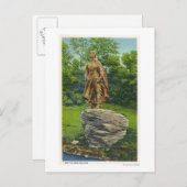 Aussicht auf die Statue Pilgrim Maiden Postkarte (Vorne/Hinten)