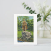 Aussicht auf die Statue Pilgrim Maiden Postkarte (Stehend Vorderseite)