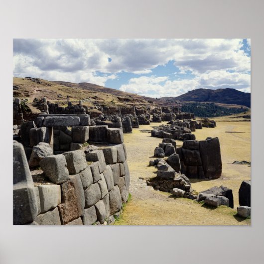 Aussicht auf die Steinmauern Poster (Vorne)