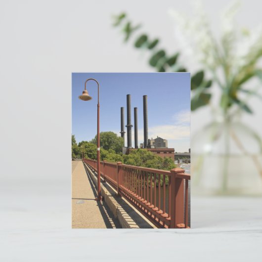 Aussicht auf die Stone Arch Bridge Postkarte (Stehend Vorderseite)