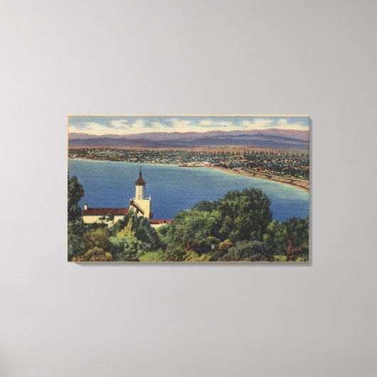 Aussicht auf die Strände Redondo & Hermosa, Kalifo Leinwanddruck (Vorderseite)