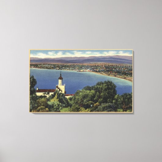 Aussicht auf die Strände Redondo & Hermosa Leinwanddruck (Vorderseite)