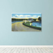 Aussicht auf die Südhafenbrücke Leinwanddruck (Insitu (Holzboden))