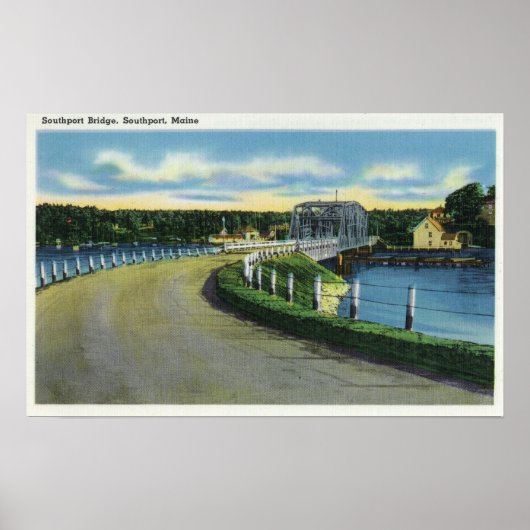 Aussicht auf die Südhafenbrücke Poster (Vorne)