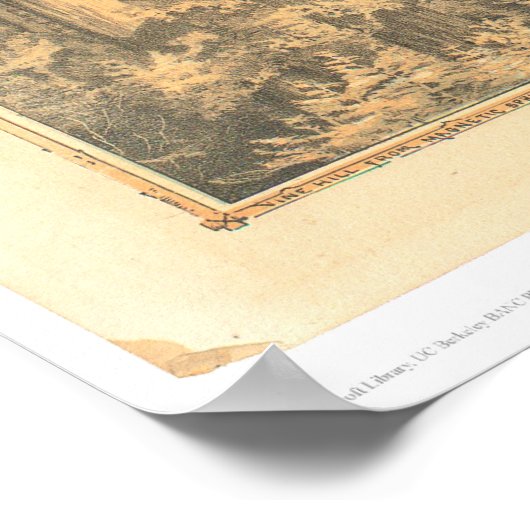 Aussicht auf die Südpazifikküstenbahn (1649A) Poster (Ecke)