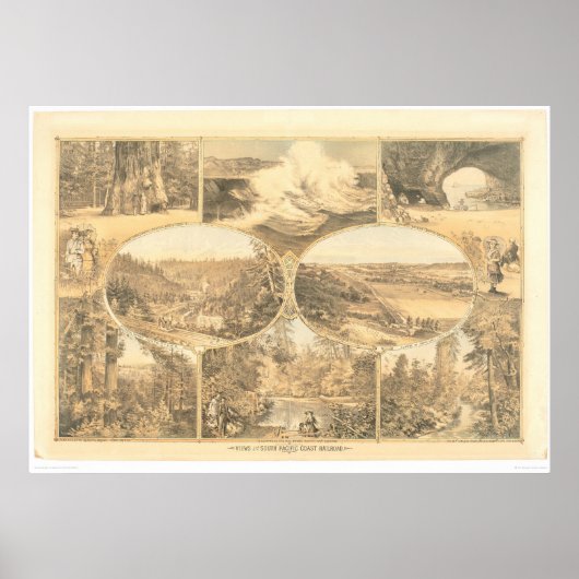 Aussicht auf die Südpazifikküstenbahn (1649A) Poster (Vorne)