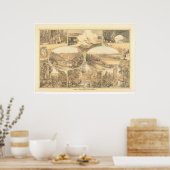 Aussicht auf die Südpazifikküstenbahn (1649A) Poster (Küche)