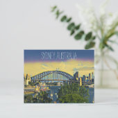 Aussicht auf die Sydney Brücke Postkarte (Stehend Vorderseite)