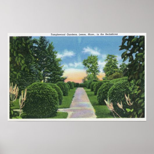 Aussicht auf die Tanglewood Gardens # 2 Poster (Vorne)