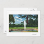 Aussicht auf die Tanglewood Gardens und den Brunne Postkarte (Vorne/Hinten)