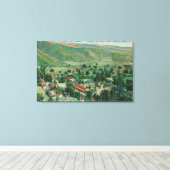 Aussicht auf die Thermalquellen und Gärten von Par Leinwanddruck (Insitu (Holzboden))