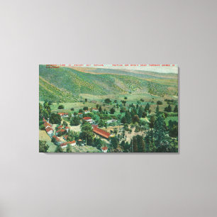 Aussicht auf die Thermalquellen und Gärten von Par Leinwanddruck