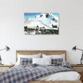 Aussicht auf die Timberline Lodge, Mt Hood im Wint Leinwanddruck (Insitu (Schlafzimmer))