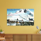 Aussicht auf die Timberline Lodge, Mt Hood im Wint Leinwanddruck (Insitu (Wohnzimmer))